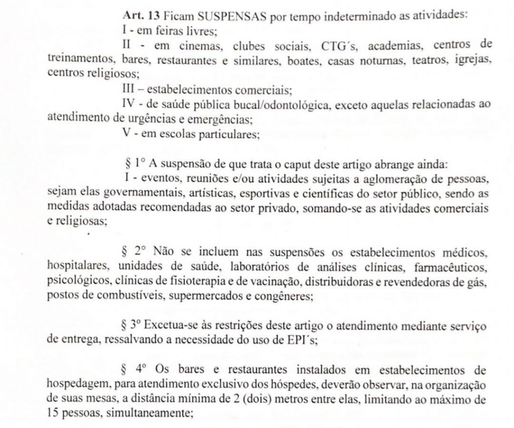 Decreto-Coronavírus-Gurupi-1024x853 Coronavírus | Fiscais da Prefeitura de Gurupi e Polícia Militar notificam bares, restaurantes de sorveterias para fecharem as postas