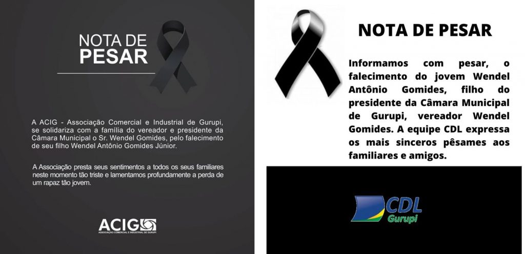 Pesar-acig-1024x496 Morte de estudante de medicina e filho do vereador Wendel Gomides choca gurupienses