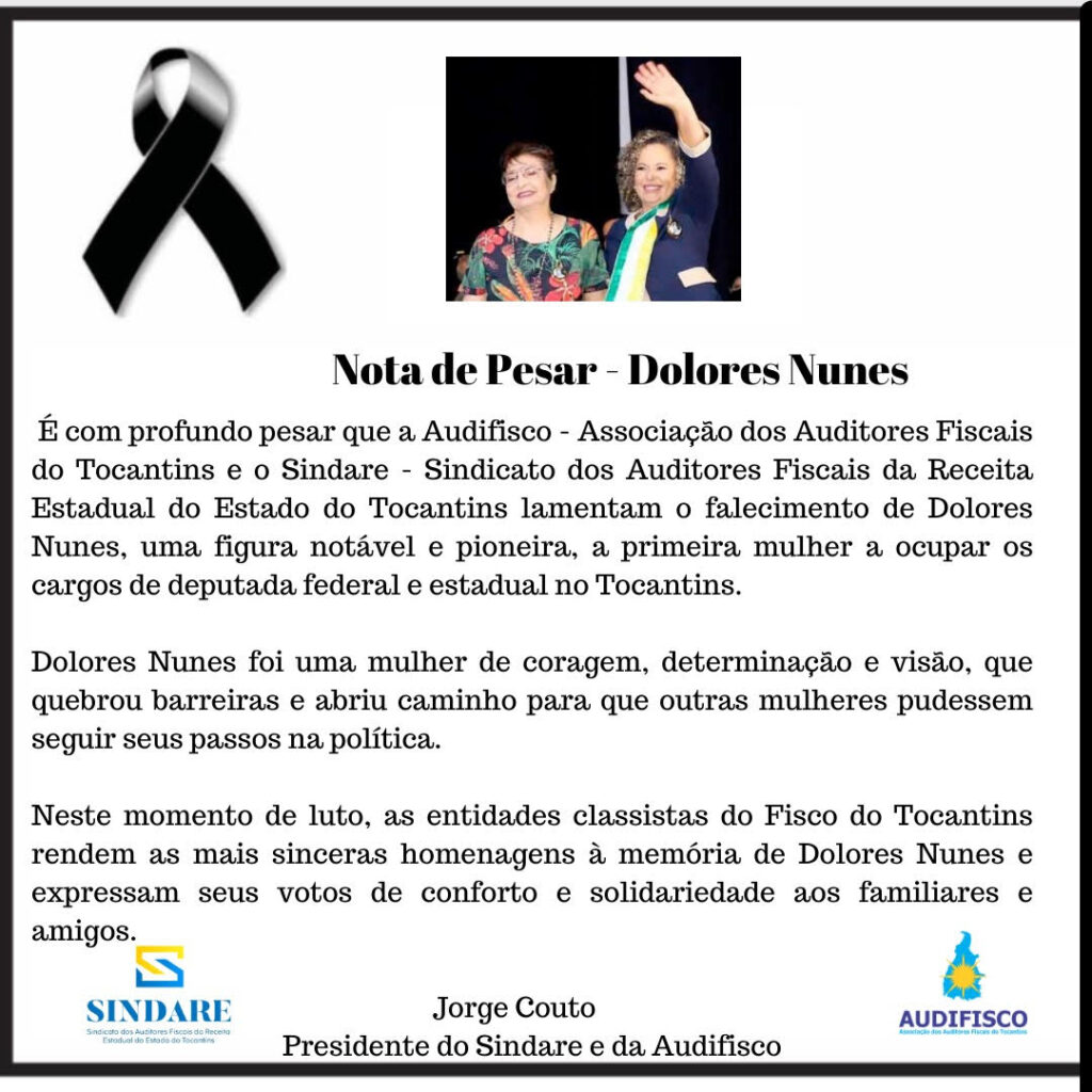 Pesar-Audifisco-1024x1024 Consternação: Entidades como MPE e líderes como o presidente da ALETO destacam o papel social e político de Dolores Nunes
