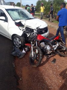 Jovem fica ferido em grave acidente de trânsito