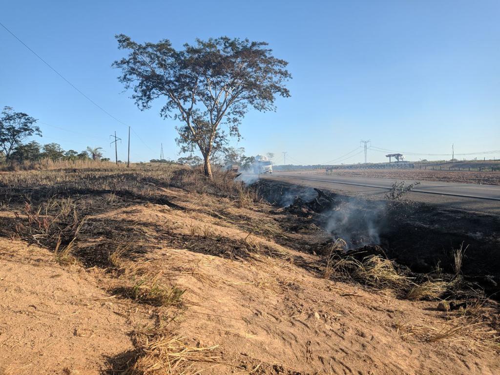 Homem é preso por provocar queimada nas margens da BR 153, em Miracema do Tocantins