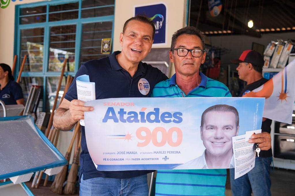 Em Formoso do Araguaia, Ataídes Oliveira visita centenas de empresários e cumprimenta mais de mil pessoas