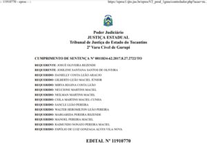 EDITAL DE INTIMAÇÃO COM PRAZO DE 20 DIAS