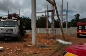 Trabalhador morre após ser atingido por viga de concreto na cabeça