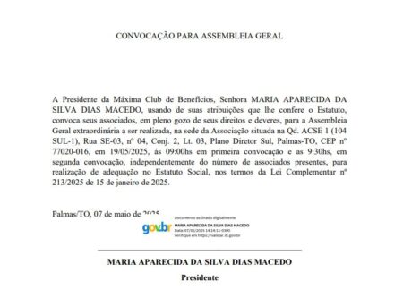 Máxima Club de Benefícios: CONVOCAÇÃO PARA ASSEMBLEIA GERAL