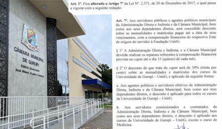 Prefeitura explica sobre novas regras quanto a concessão do desconto de 30% aos Cursos da UnirG