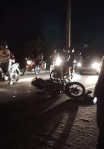 Na BR-153, mulher morre após ser atropelada por moto e caminhonete