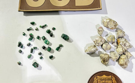 No Tocantins, homem é preso com pedras de esmeraldas e pirita durante Operação Policial