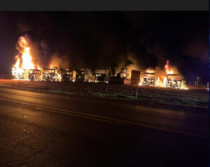 Prejuízo milionário: Incêndio destrói 11 máquinas usadas na duplicação da BR-153