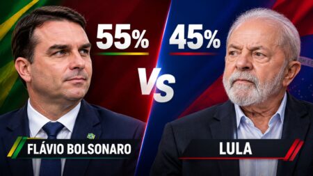 Flávio abre 10 pontos de vantagem para Lula em votos válidos no 2º turno